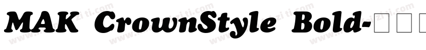 MAK CrownStyle Bold字体转换